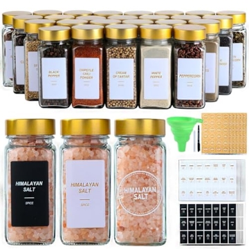 Stylish JARXSUN Spice Jars Set 24Pcs for Your Kitchen