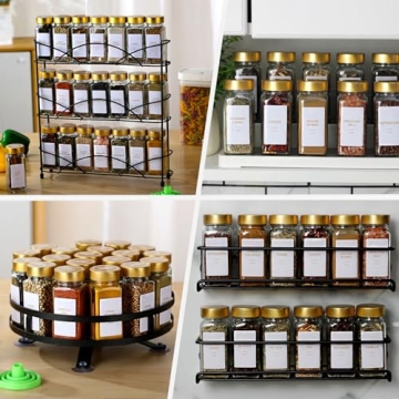 Stylish JARXSUN Spice Jars Set 24Pcs for Your Kitchen
