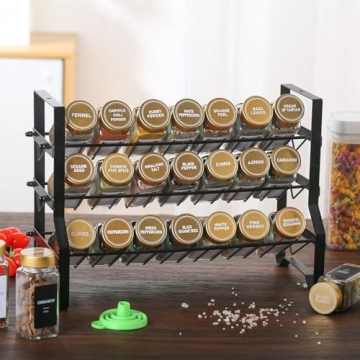Stylish JARXSUN Spice Jars Set 24Pcs for Your Kitchen
