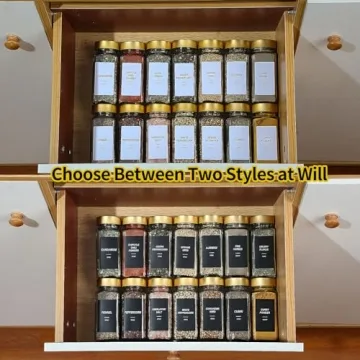 Stylish JARXSUN Spice Jars Set 24Pcs for Your Kitchen