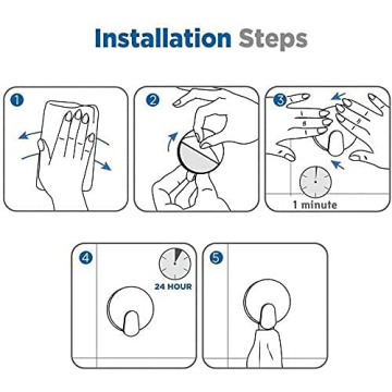 DELITON Adhesive Hooks 4 Pack for Home Organization