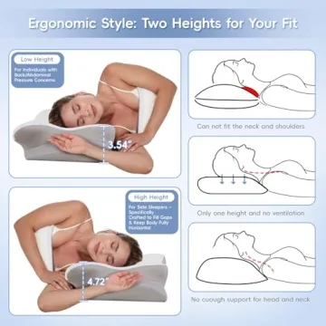 Cervical Neck Pillow for Pain Relief and Comfort
