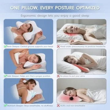 Cervical Neck Pillow for Pain Relief and Comfort