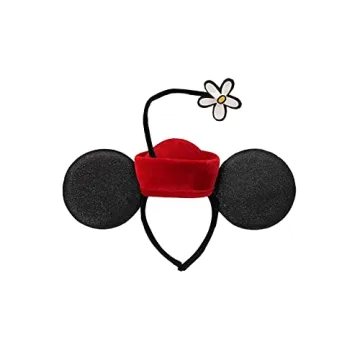 Disney Minnie Mouse Vintage Flower Costume Hat - Velvet with Daisy, Officially Licensed