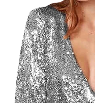 SEMATOMALA Women's Sequin Clubwear Jumpsuit Overall