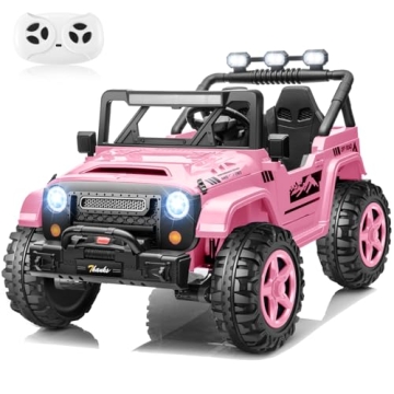 Hikole 24V Ride on Car with Remote Control, 2 Seater Electric Jeeps Toys for Big Kids w/20 Wide Seat...
