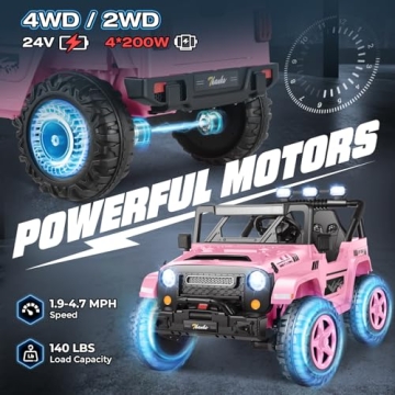 Hikole 24V Ride on Car with Remote Control for Kids