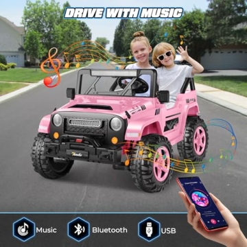 Hikole 24V Ride on Car with Remote Control for Kids