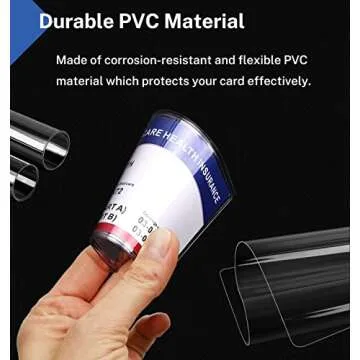Neando Medicare Card Holder Protector Sleeves, Social Security Card Protector, 12 Mil Clear PVC Water Resistant Plastic Sleeves for New Medicare Cards, Business Cards, ID Cards, Credit Cards, 6 Pack