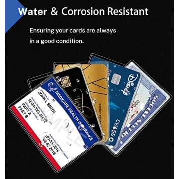 Neando Medicare Card Holder Protector Sleeves, Social Security Card Protector, 12 Mil Clear PVC Water Resistant Plastic Sleeves for New Medicare Cards, Business Cards, ID Cards, Credit Cards, 6 Pack