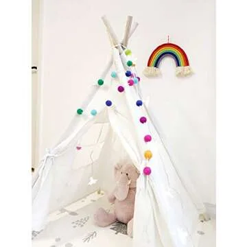 Mkono Colorful Tassel Garland & Rainbow Decor Set 2 Pack