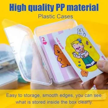 JINUPHION 8 Pcs Durable Playing Card Case for Games