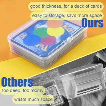 JINUPHION 8 Pcs Durable Playing Card Case for Games