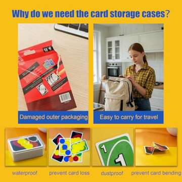 JINUPHION 8 Pcs Durable Playing Card Case for Games
