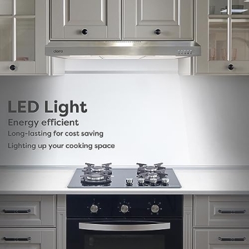 30" Ductless Range Hood with 3-Speed Exhaust