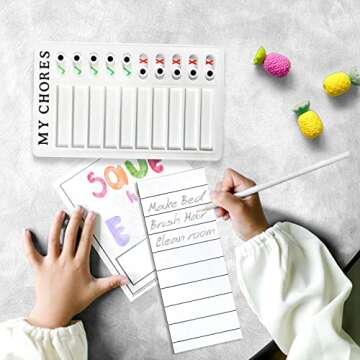 Chore Chart Memo Checklist Board Daily to Do List Planner Check for Kids Adults Multiple Items and Form Good Habit (My Chores)