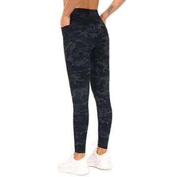 THE GYM PEOPLE Tummy Control Workout Leggings with Pockets High Waist Athletic Yoga Pants for Women Running, Fitness