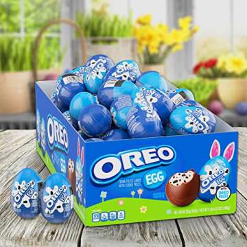 OREO Creme Filled Chocolate Candy Easter Egg, Easter Candy, 48 - 1.09 oz Eggs