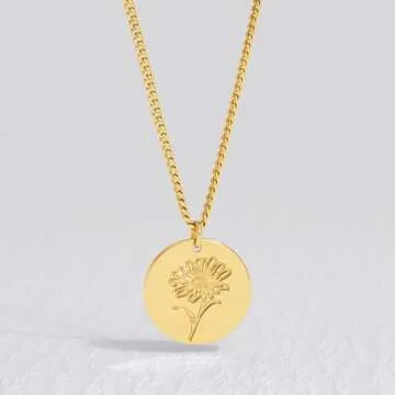 LADYGD April Birth Flower Necklace for Every Occasion