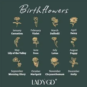 LADYGD April Birth Flower Necklace for Every Occasion