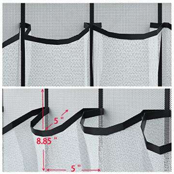 VEEBELL 35 Pocket Over The Door Shoe Organizer for Easy Storage