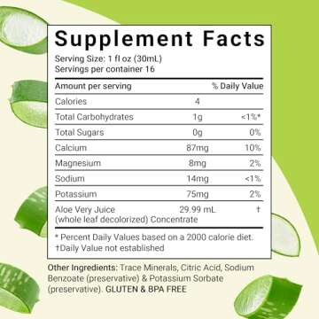 Aloe Life - Whole Leaf Aloe Vera Juice, Certified Organic with Trace Minerals, Gluten-Free (Aloe Gold, 16 oz)