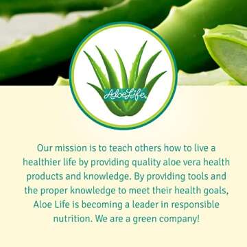 Aloe Life - Whole Leaf Aloe Vera Juice, Certified Organic with Trace Minerals, Gluten-Free (Aloe Gold, 16 oz)
