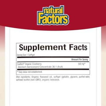 CranRich by Natural Factors - Super Strength Cranberry Concentrate for Urinary Health, Non-GMO 90 So...
