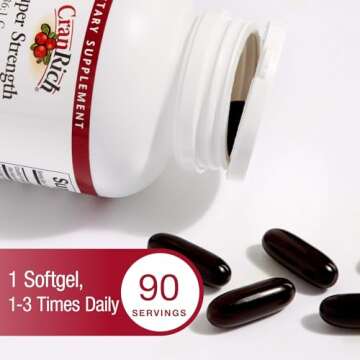 Natural Factors CranRich Cranberry Concentrate Supplement 90 Softgels