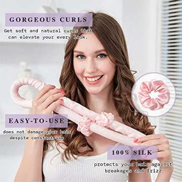Heatless Curling Rod Headband for Natural Waves and Curls