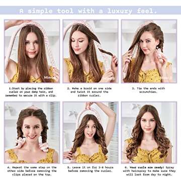 Heatless Curling Rod Headband for Natural Waves and Curls