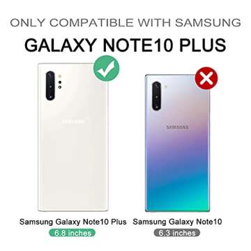 Dexnor for Samsung Galaxy Note 10+ Plus Case, [Built in Screen Protector and Kickstand] Heavy Duty M...