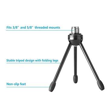 Neewer Foldable Desktop Microphone Stand with Tripod