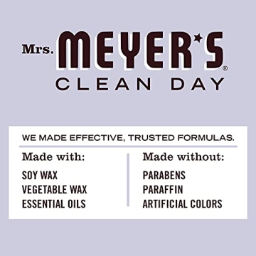 MRS. MEYER'S Lavender Soy Candle, 12-Hour Burn Time, Eco-Friendly