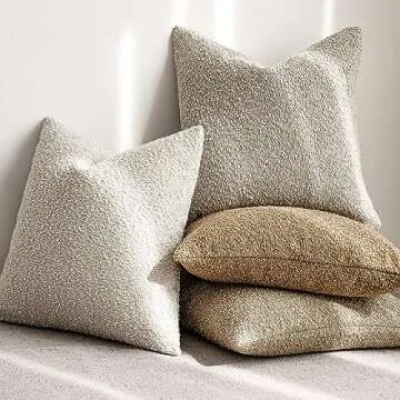 Cozy Boucle Throw Pillow Covers for Home Decor