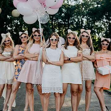 YooThink 7 Pack Heart Shaped Sunglasses for Parties