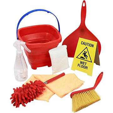 Kids Housekeeping Cleaning Play Set for Imaginative Fun