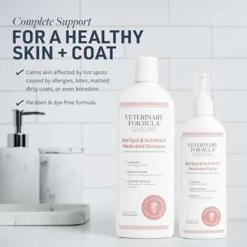 Veterinary Formula Clinical Care Hot Spot & Itch Relief Medicated Shampoo and Spray for Dogs and Cat...