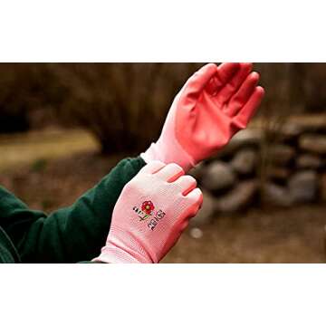 6 Pairs Women Gardening Gloves with Micro-Foam Coating - Garden Gloves Texture Grip - Working Gloves For Weeding, Digging, Raking and Pruning, Medium, Assorted color