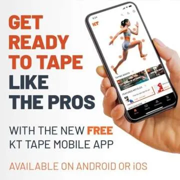 KT Tape, Pro Synthetic Kinesiology Athletic Tape, 16’ Uncut Roll, Jet Black