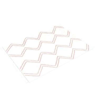 Well Woven Merri Pink Ivory Geometric Stripes Pattern Stain-Resistant Area Rug 3x5 (3'11" x 5'3")