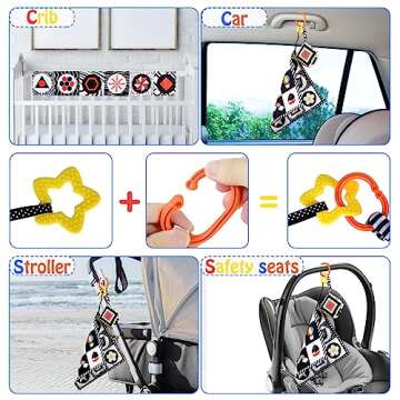 SAMMAS Black and White Baby Toys for Newborns 0-6 Months
