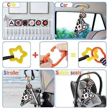 SAMMAS Black and White Baby Toys for Newborns 0-6 Months