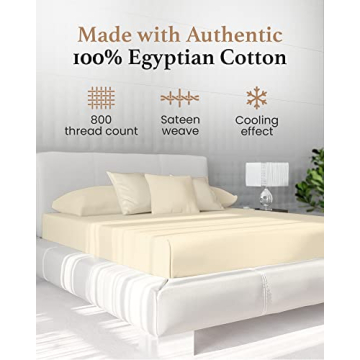 Luxury 800 TC Egyptian Cotton Queen Fitted Sheet