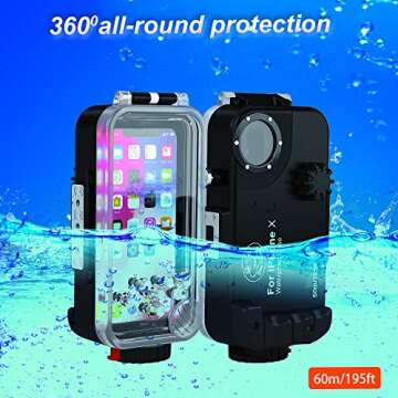IPX8 Waterproof Case for iPhone X/XS Underwater Protection