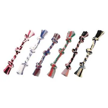 Mammoth Flossy Chews Color Rope Tug – Premium Cotton-Poly Tug Toy for Dogs – Interactive Dog Rope Toy – Tug Dog Chew Toy