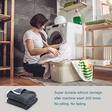 SE SOFTEXLY Cotton Muslin Throw Blanket for Adults,Breathable 4-Layer Yarn Dyed Linen Texture Gauze Blanket for Bed Sofa Couch,Super Soft Light Weight Blanket for All Season（50"x60",Dark Blue）