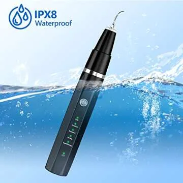 Ni-SHEN Plaque Remover for Teeth - Pet Ultrasonic Cleaner - Teeth Cleaning Kit for Tartar and Stains - Suitable for Dogs and Cats (Black)