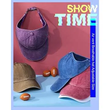 Jiuguva 8 Pieces Backless Ponytail Caps Baseball Caps for Women Ponytail Hats High Messy Bun Baseball Hats Adjustable Sun Visor Caps Natural Curly Hair Ponytail Cap