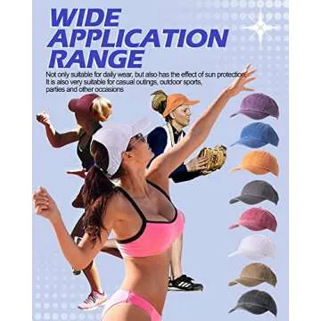 Jiuguva 8 Pieces Backless Ponytail Caps Baseball Caps for Women Ponytail Hats High Messy Bun Baseball Hats Adjustable Sun Visor Caps Natural Curly Hair Ponytail Cap